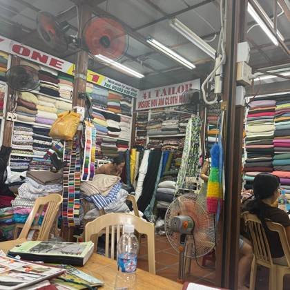 Clothes made at 41 Tailor Hoi An Cloth Market, photo by a customer (Megan R)