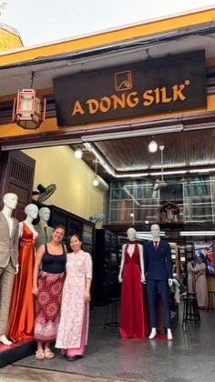 Clothes made at A Dong Silk, photo by a customer (Liliana Suarez Guarda)