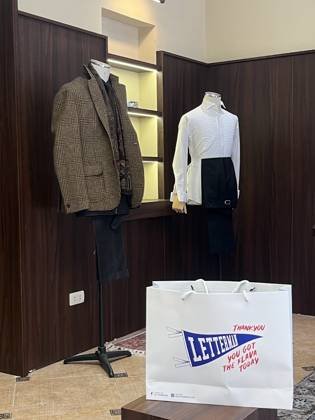 Clothes made at Aiguille Bespoke Tailoring, photo by a customer (Julie Nguyễn)