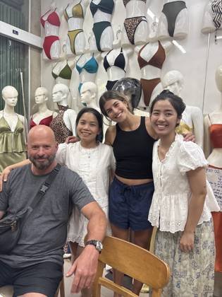 Clothes made at Ana Le Tailor, photo by a customer (דניאל ברגנר)