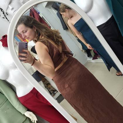 Clothes made at Ana Le Tailor, photo by a customer (Loeki vd Broek)