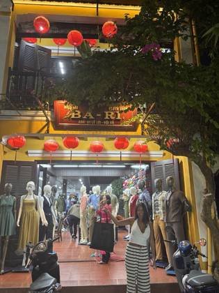 Clothes made at Ba Ri Tailor, photo by a customer (Valentina & Dylan Richardson)