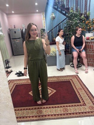 Clothes made at Bambou Silk Tailor Hoi An (Tea's), photo by a customer (Amy MacDonald)
