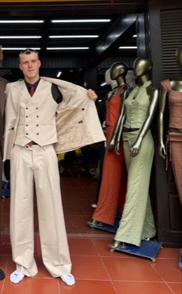 Clothes made at Bari Tailor, photo by a customer (leon grubeck)