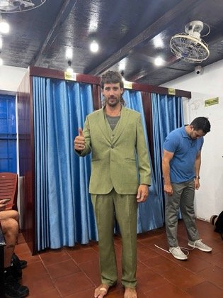 Clothes made at Bari Tailor, photo by a customer (geronimo acevedo)