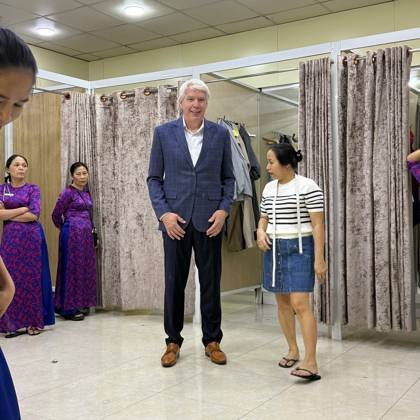 Clothes made at Be Be Tailor 2, photo by a customer (Eric M)