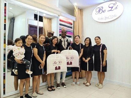 Clothes made at Be Li Tailor, photo by a customer (AOMPT Official PhysioTube)
