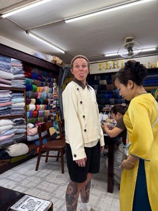 Clothes made at Beri -The Tailor, photo by a customer (Emma Klemm)