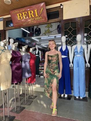 Clothes made at Beri -The Tailor, photo by a customer (Eloise Hare)