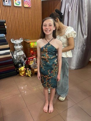 Clothes made at Bigo The Tailor, photo by a customer (Sue Christie-Johnston)