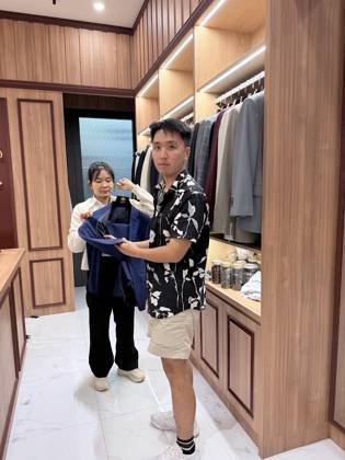 Clothes made at Binh Tailor, photo by a customer (Khanh Chi Tran)