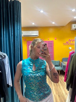 Clothes made at Blue Eye Tailor, photo by a customer (Emi)
