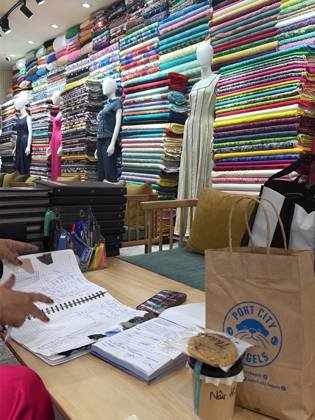 Clothes made at Blue Eye Tailor, photo by a customer (Zahra Ekong)