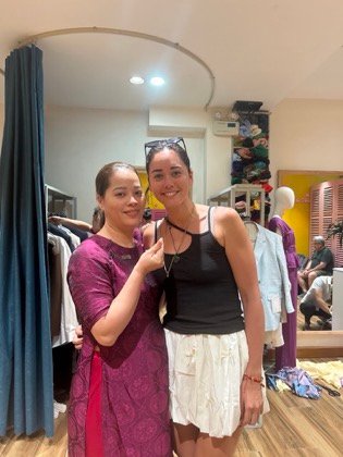 Clothes made at Blue Eye Tailor, photo by a customer (Off Black)