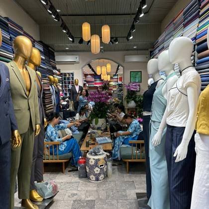 Clothes made at Blue Eye Tailor, photo by a customer (Juan Romero)