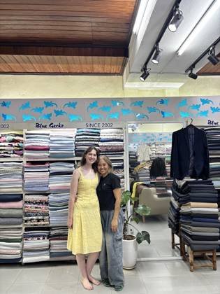 Clothes made at Blue Gecko Tailor Hoi An, photo by a customer (Niamh Walsh)