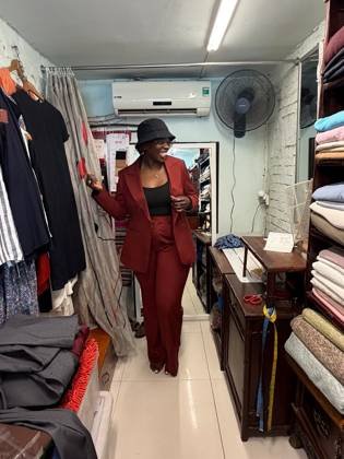 Clothes made at Co Tailor, photo by a customer (Idraine Olivier)