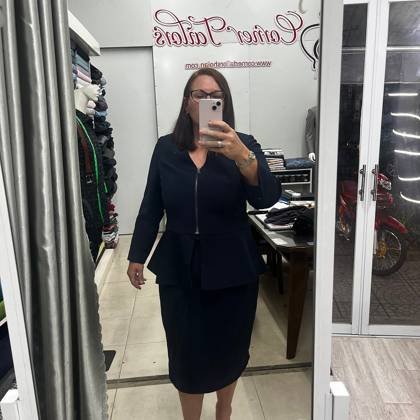 Clothes made at Corner Tailors, photo by a customer (Rach Aussie)