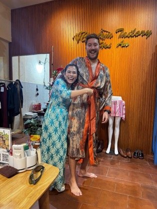 Clothes made at Custom Tailory Hoi An, photo by a customer (stuart lithgow)