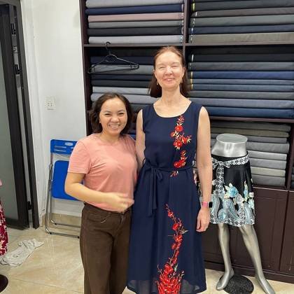 Clothes made at Duc Minh Custom Tailoring, photo by a customer (Elena S)
