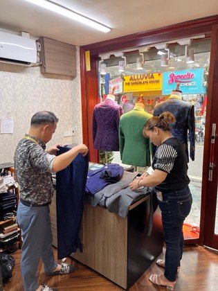 Clothes made at Duc Nhan Tailor, photo by a customer (Jeremy Wong)
