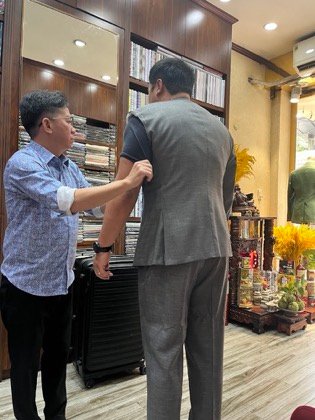 Clothes made at Đức Nhật Tailor, photo by a customer (Justin Lee)