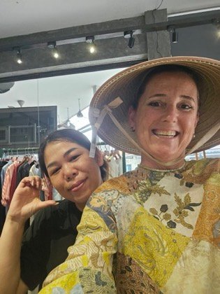 Clothes made at Ếch Ộp Store, photo by a customer (Lisa Ritota)