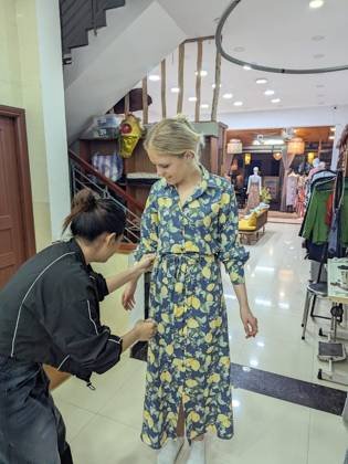 Clothes made at Gangaa Boutique, photo by a customer (Marina B.)