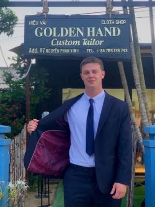 Clothes made at Golden Hand Custom Tailor, photo by a customer (digby everett-jordan)