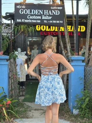 Clothes made at Golden Hand Custom Tailor, photo by a customer (Natalie Dubois)
