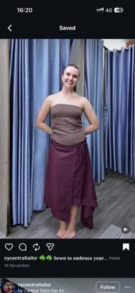 Clothes made at HC Hien Cao, photo by a customer (Emefa Ansah)