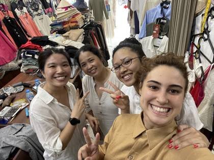 Clothes made at HC Hien Cao, photo by a customer (Libby Cortez)