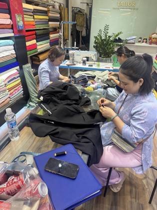 Clothes made at Heritage Tailor, photo by a customer (Bijan)