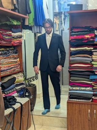 Clothes made at Hoàng Vân Silk, photo by a customer (Nick Maxwell)
