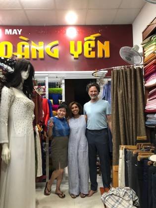 Clothes made at Hoang Yen Tailor, photo by a customer (Cassandra Fernando)