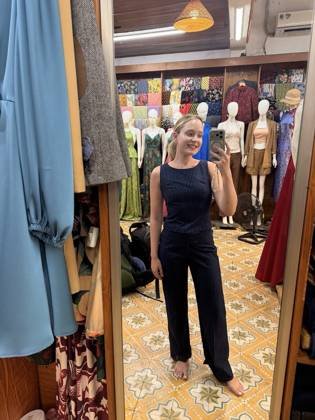 Clothes made at Huong Xuan Tailor, photo by a customer (Lauren Stoddart)