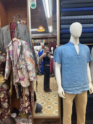 Clothes made at Huong Xuan Tailor, photo by a customer (Lila-Jolie Appleton)