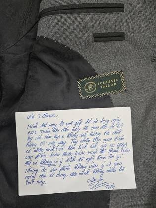 Clothes made at Iclassic Tailor, photo by a customer (Tien Nguyen)