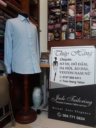 Clothes made at Jade Hanoi Tailor, photo by a customer (Juan)