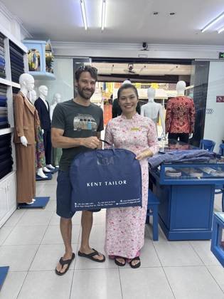 Clothes made at Kent Tailor, photo by a customer (Jhoanna Duvanca)