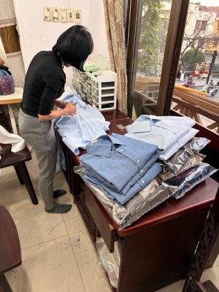 Clothes made at Kimmy Tailor, photo by a customer (Mika Vainio)