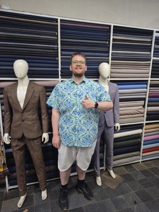Clothes made at Lusi Tailor Shop, photo by a customer (Alex Hickman)