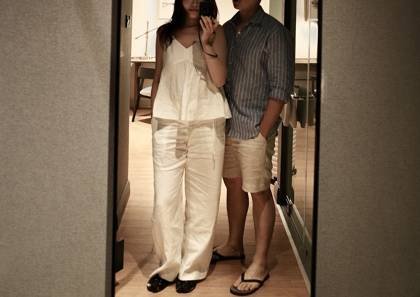 Clothes made at MAYDO Linen Tailor Hoi An, photo by a customer (Gina)