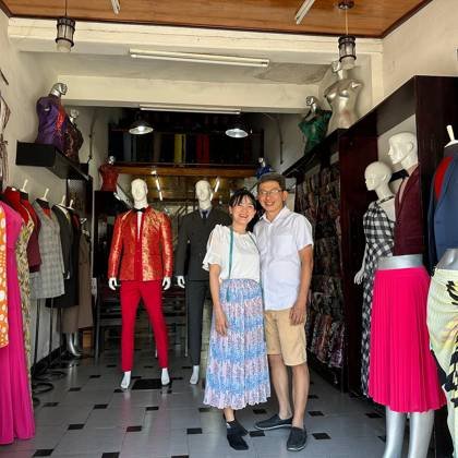 Clothes made at Mekong Tailor, photo by a customer (Shelley V)