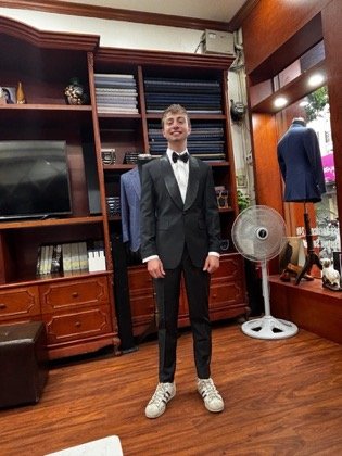 Clothes made at NGO GIA Tailor, photo by a customer (Nathan Blum)
