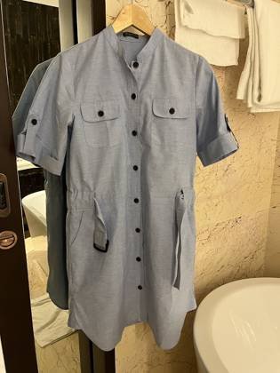 Clothes made at Nhà may Hồng Oanh, photo by a customer (M S)
