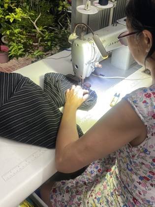 Clothes made at Nhà May Kim Nga, photo by a customer (Bao Ngan)