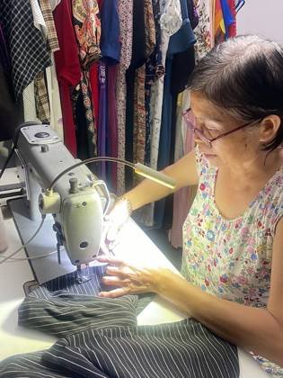 Clothes made at Nhà May Kim Nga, photo by a customer (Bao Ngan)
