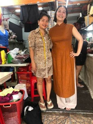 Clothes made at Nhà May Thịnh, photo by a customer (Linh)