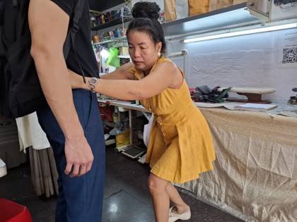 Clothes made at Nhà May Thịnh, photo by a customer (Ngoc Hanh Ha)